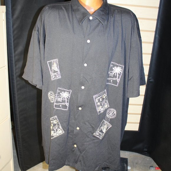 Alexander Lloyd Menswear 3X Men's Casual Button Front Shirt w/ Embroidery - Picture 1 of 9